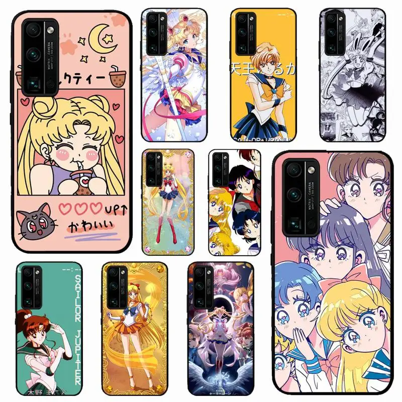 

LVTLV Cute S-Sailor M-Moons Anime Phone Case For Huawei Honor 10 lite 9 20 7A pro 9X pro 30 pro 50 pro 60 pro 70 pro plus