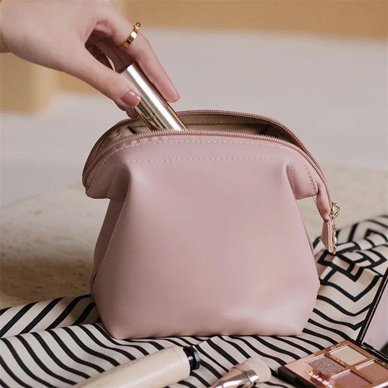 

Women's Mini Makeup Bags New Lipstick Cosemtic Bags PU Leatehr Waterproof Cosmetic Storage Bags Small Portable Travel Coin Bags