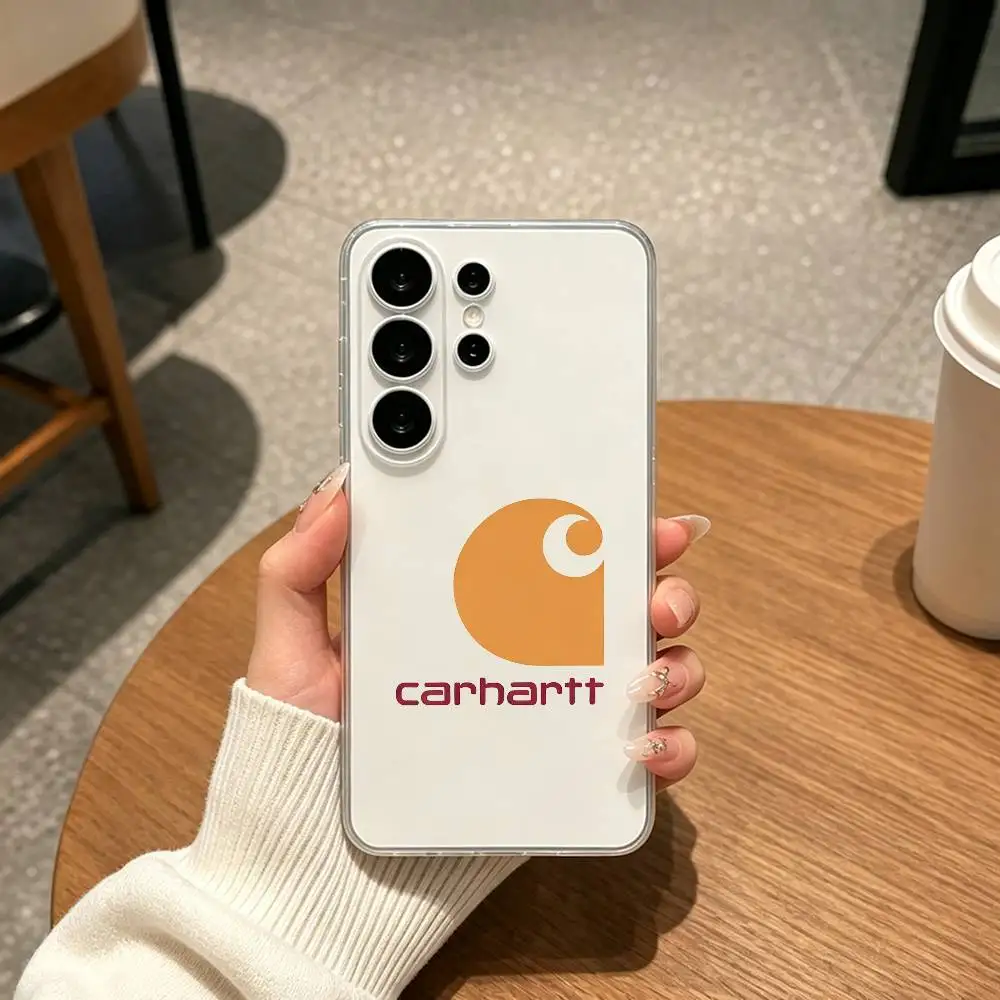 Фото Классический чехол для телефона B-Brands Carhartt, прозрачный силиконовый, мягкий, для Samsung S25, S24, S21, S22, S23, S30, Ultra, S20, Plus, Fe №5