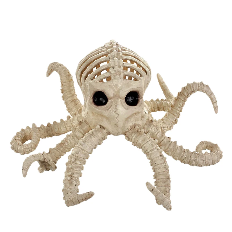 Halloween Decoration Octopus Skeleton Skull Sculpture Craft Statues Halloween Horror Home Decor Party Props Zoo Specimen Display