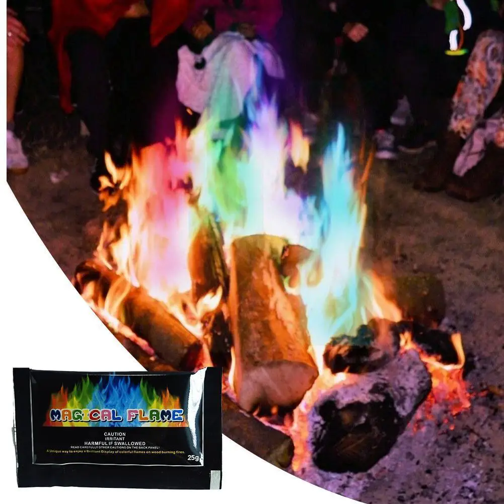 

Mystical Fire Magic Tricks Colored Flames Agent Powder Bonfire Beach Party Props Magician Fireplace Pyrotechnics Glowing To C8u7