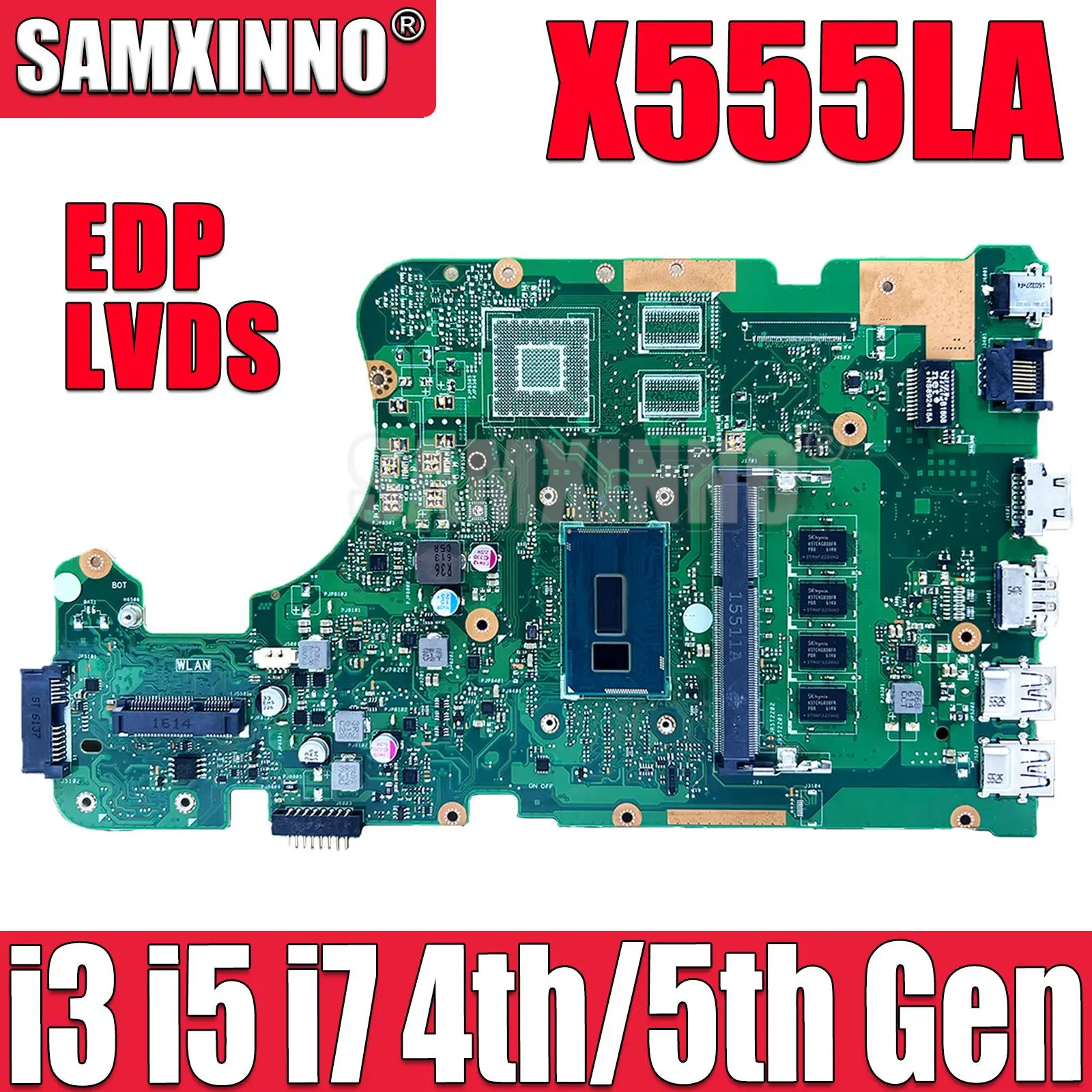 X555LA Материнская плата ASUS X555LAB A555LA K555LA F555LA X555LD X555LB материнская плата для ноутбука I3 I5 I7 4th/5th Gen 4GB-RAM UMA