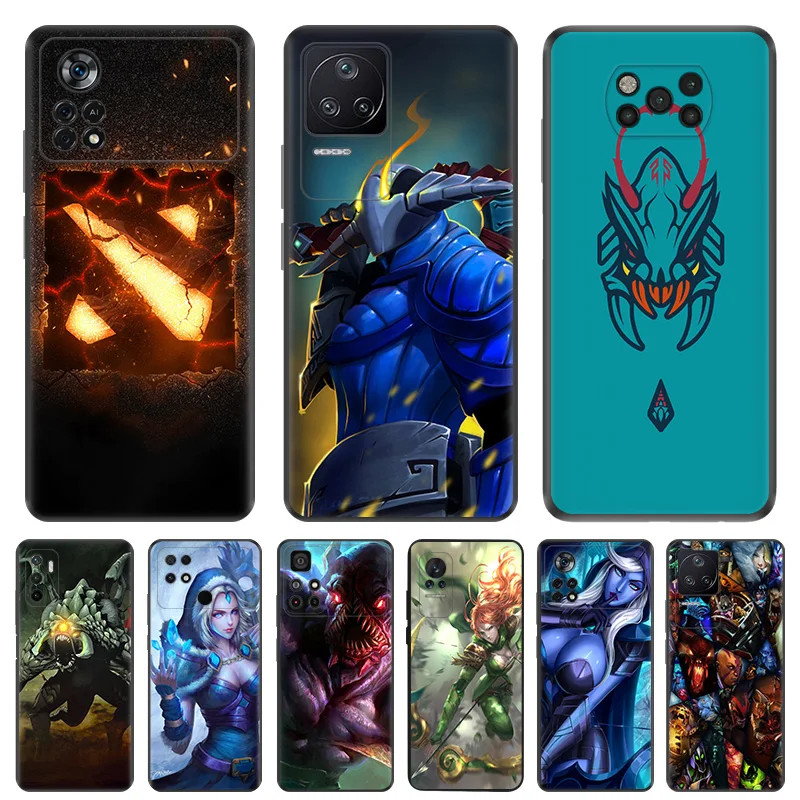 

Silicone Black Phone Cases for Xiaomi Mi Poco X5 Pro C55 C50 C40 X4 X3 M4 M3 NFC M5 M5S F4 F3 GT F1 Game Dota Cover