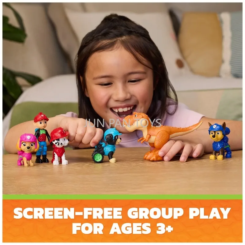Оригинальный набор PAW Patrol The Dino Movie Adventure Pack: Райдер, Чейз, Маршалл, Скай, Рекс, Тимми. Многосуставная игрушка-динозавр. Подарок. (art.: 3920dcffa301e) - 3920dcffa301e