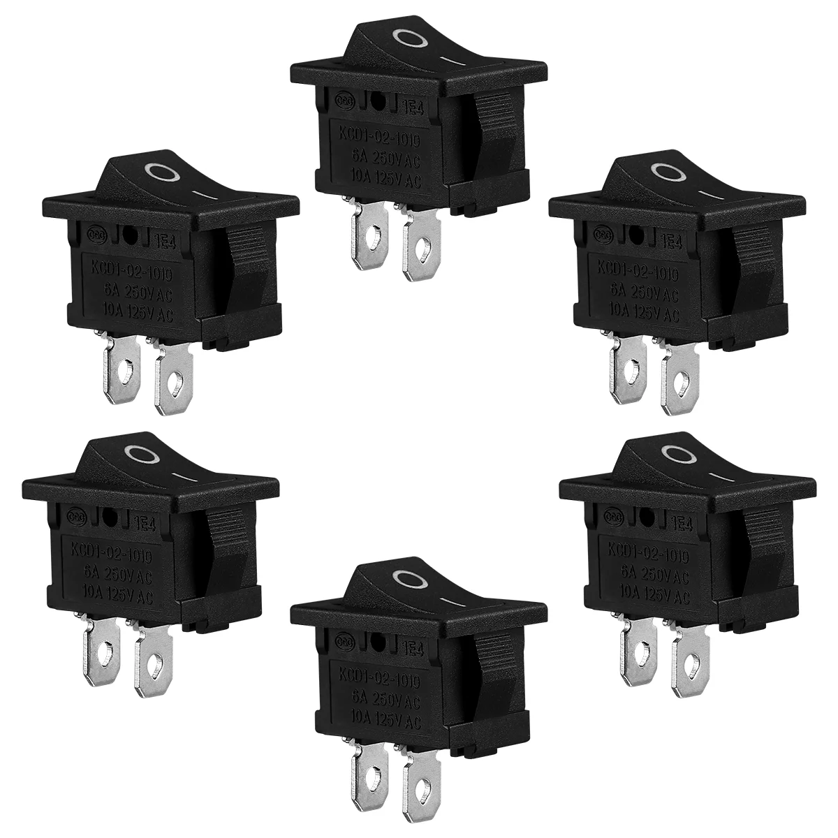 

UEETEK 20 Pcs 2 Pin Toggle Switch On/Off Mini Boat Rocker Switch Car Auto Boat Round Rocker Snap (15x21mm)