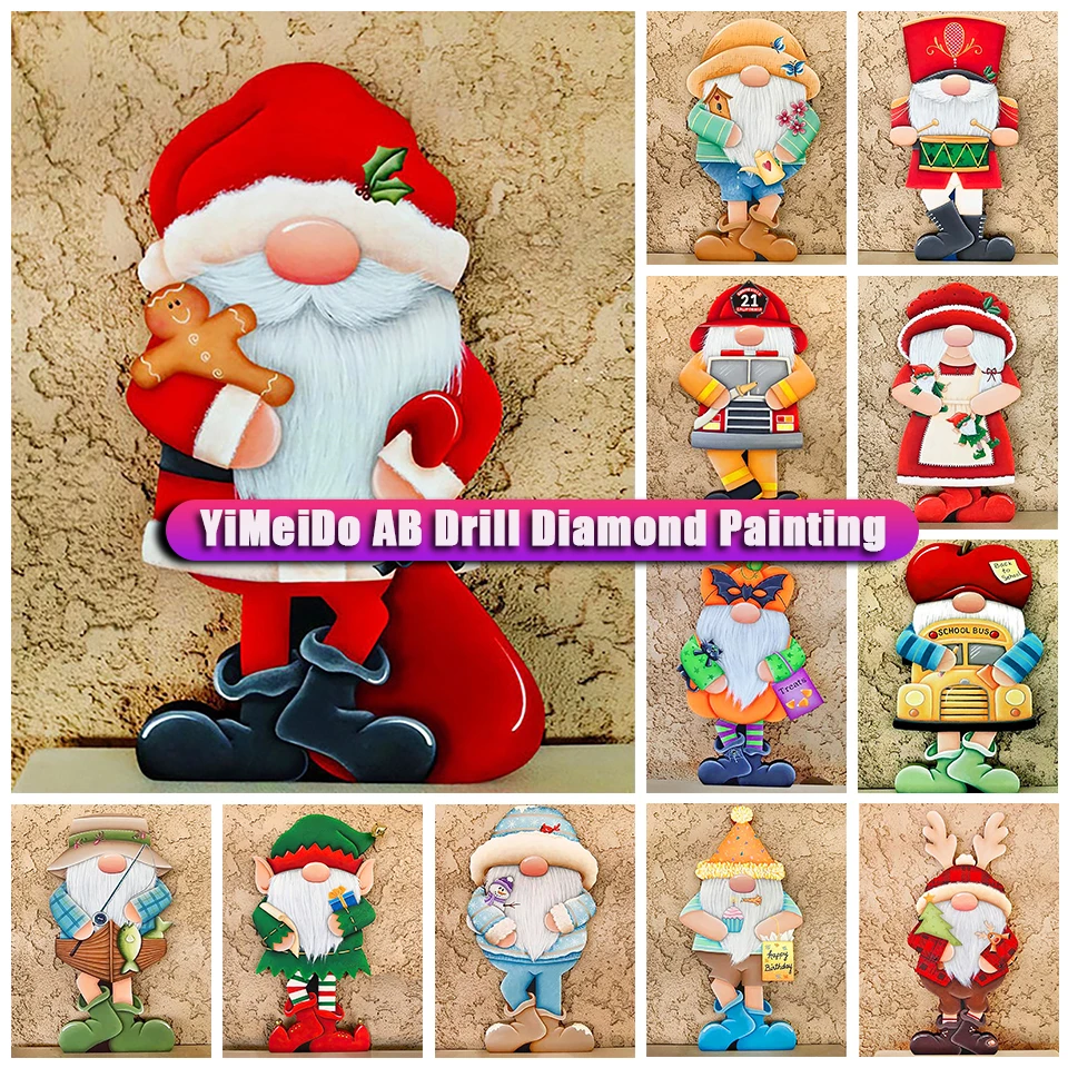 

YIMEIDO 5D DIY сумка на молнии с Сантой АВ, картины из страз, искусство, Рождество, ручная работа, сделай сам, шляпа, алмазная вышивка, домашний деко...