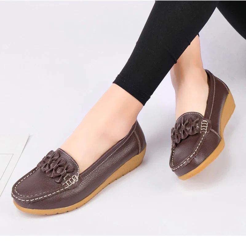 Женская обувь повседневные женские лоферы без шнуровки на плоской подошве