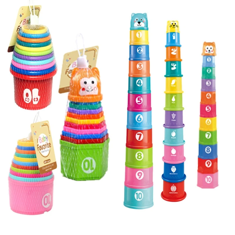 

Interactive Baby Table Set Toys Stacked Colorful Cups for Infants Baby Supplies