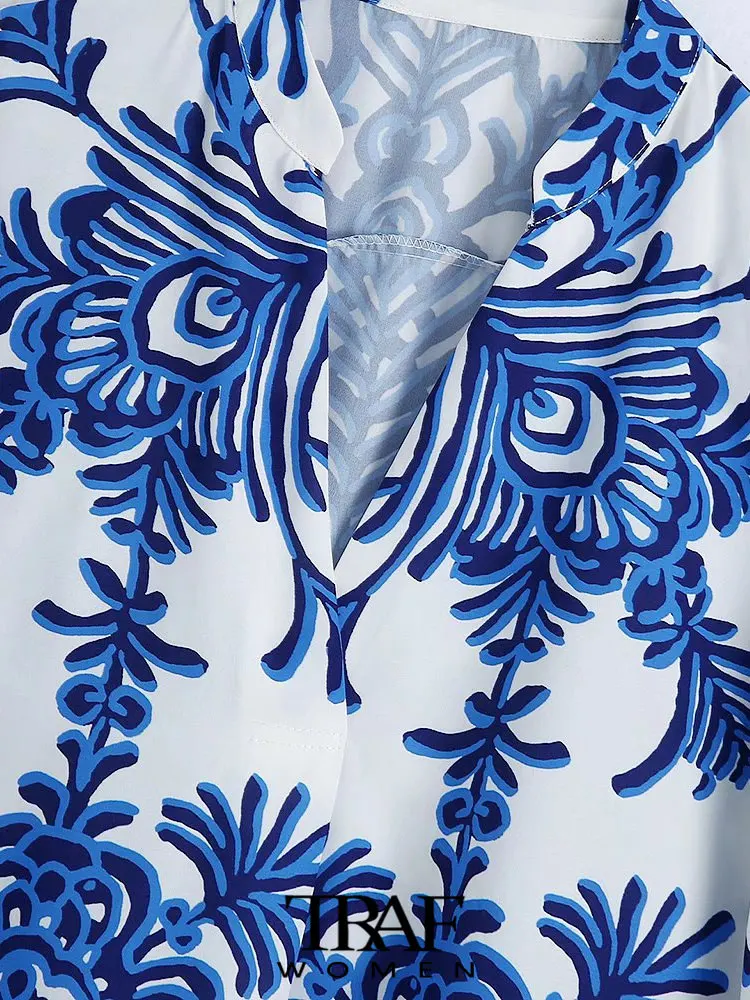 Блузка Женская Асимметричная с длинным рукавом и принтом Тотем | одежда