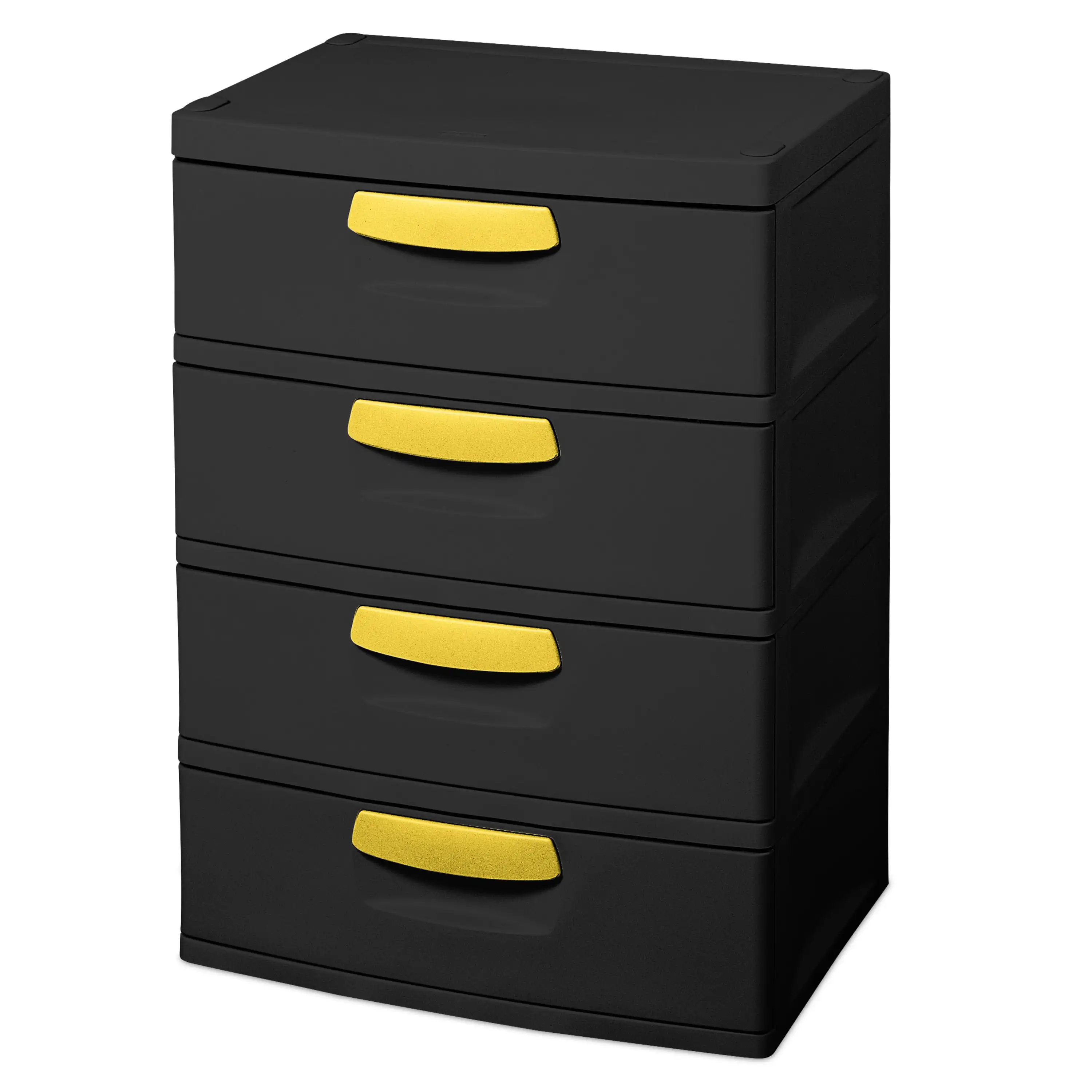 Sterilite 4 Drawer Unit Plastic, Black