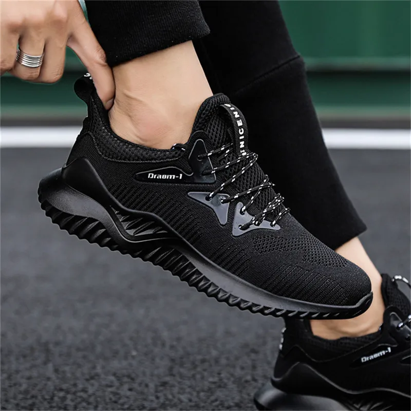 Men's Fashion Outdoor Sneakers Casual Breathable Mesh Running Shoes White Sports Shoes Size:39-45