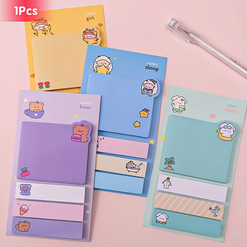 

Kawaii Paper Sticky Notes Creative Notepad Memo Pads Cute Message N Times Sticky Office School Stationery Memo Notebook