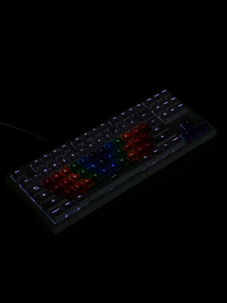 PBT колпачок для ключей 37 двухцветная флейта передача темных радужных слов