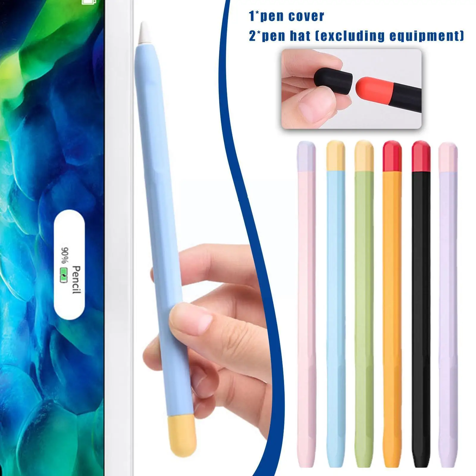 

Силиконовый чехол для Apple Pencil, чехол для Apple Pencil, чехол для стилуса второго поколения, силиконовый защитный чехол C2V8