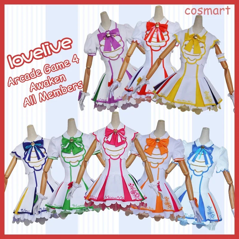Люблю жить! Аркадная игра 4 костюм для косплея всех членов женское платье в стиле