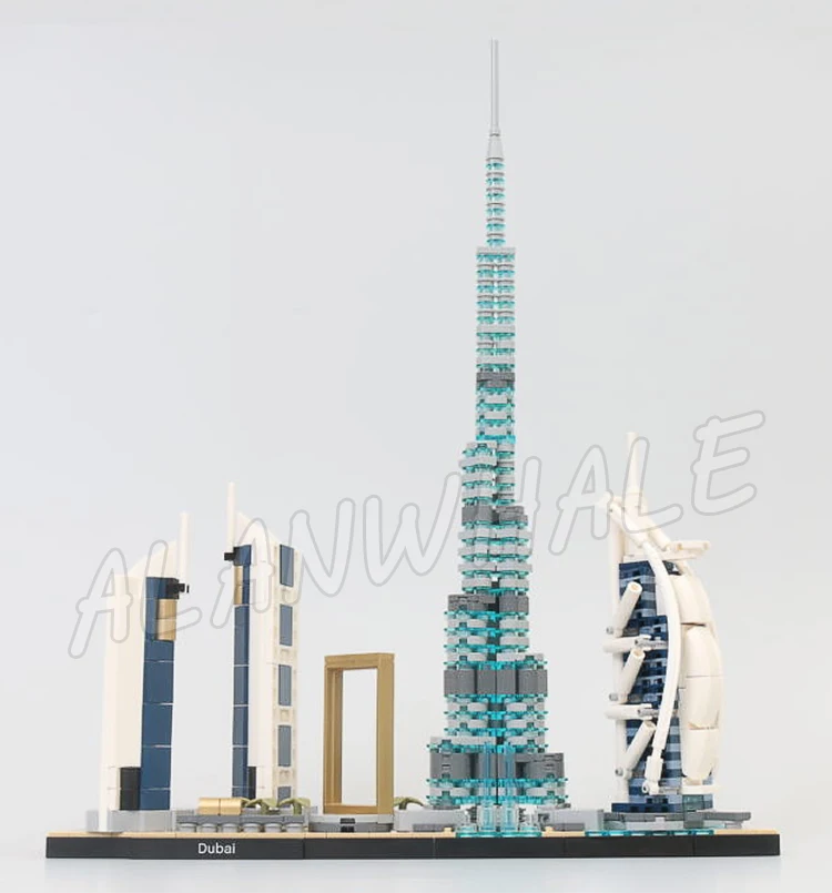 740 шт. Архитектура Skyline Dubai Jumeirahates Towers Рамка для фонтана отеля 20019 Наборы