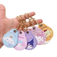 kawaii sanrioed anime cartoon accessories kt cat kuromi my melody drop shaped elevator card holder cute beauty pendant girl gift