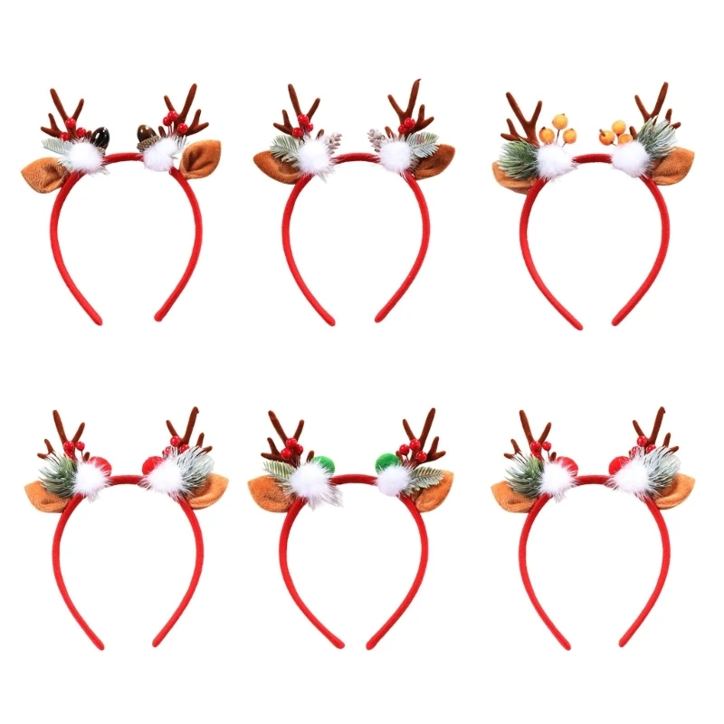 

Christmas Antlers Headband Cute Deer Horn Headband Kids Adult Hair Accessories Hair Hoop Christmas Elk Headband F3MD