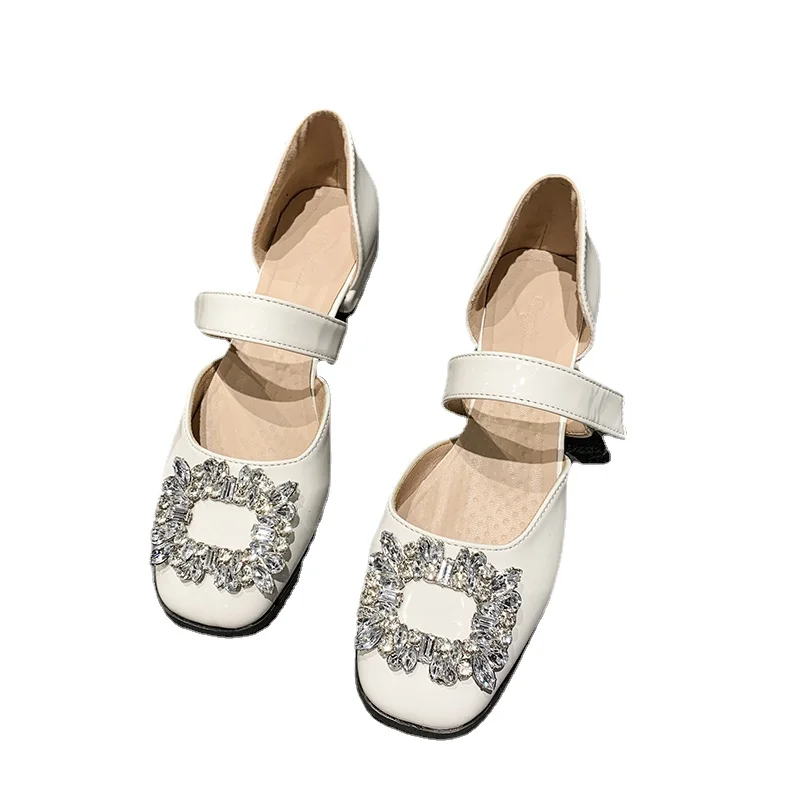 

2022 new Women's Spring Summer Autumn Casual Shoes For Checkered Square Toe Ballet Flats Female Slip-On Footwear