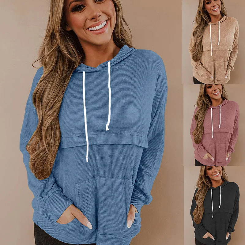 

2023 Autumn/Winter New Women's Dress Hat Long Sleeve Top T-shirt