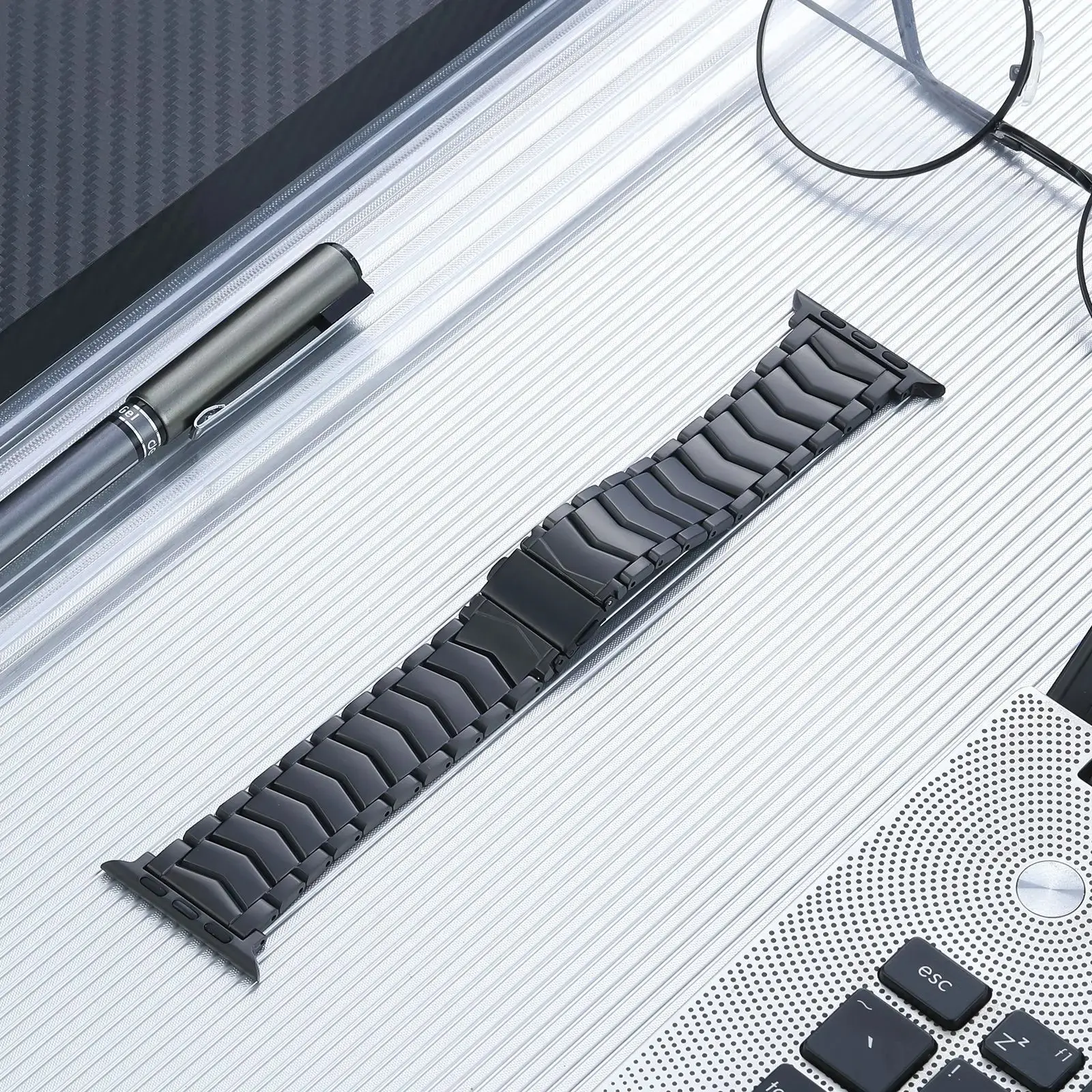 Фото Титановый ремешок для Apple Watch UItra Band 49 мм Металлический браслет iWatch Series 9 8 7 6 5 4 3 SE ремешки 44 мм 45 мм 40 мм 41 мм 38 мм 42 мм №3