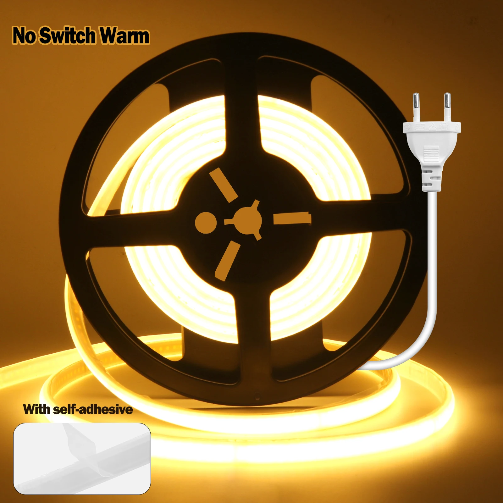 KISUFU COB светодиодная лента 240 LEDs/m тёплый белый IP65