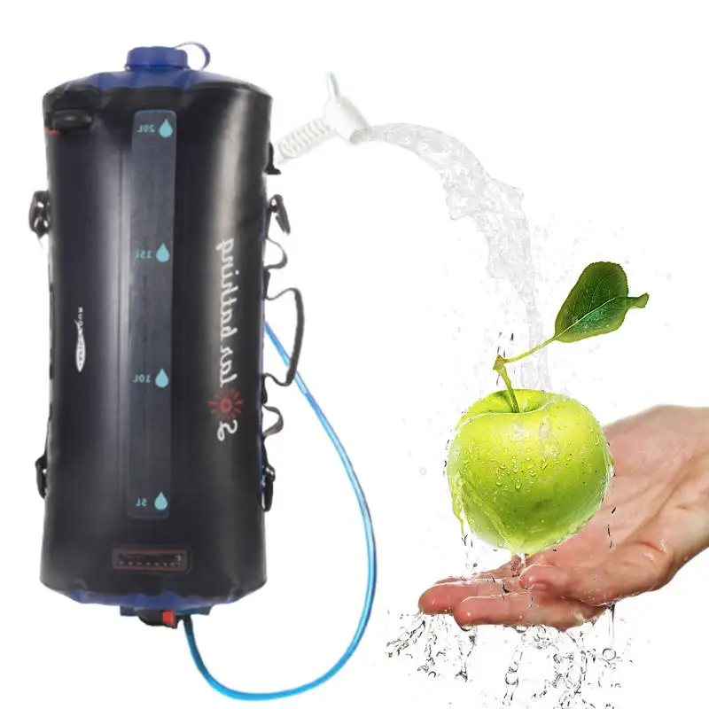 

Сумка для воды и душа, портативная универсальная душевая сумка для отдыха на открытом воздухе, кемпинга, удобство переноски, многофункциональный походный мешок для хранения воды