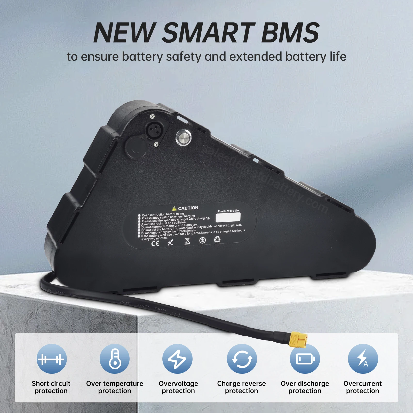 48 в 52 треугольный литий-ионный аккумулятор для электрического велосипеда 100 Вт-1500