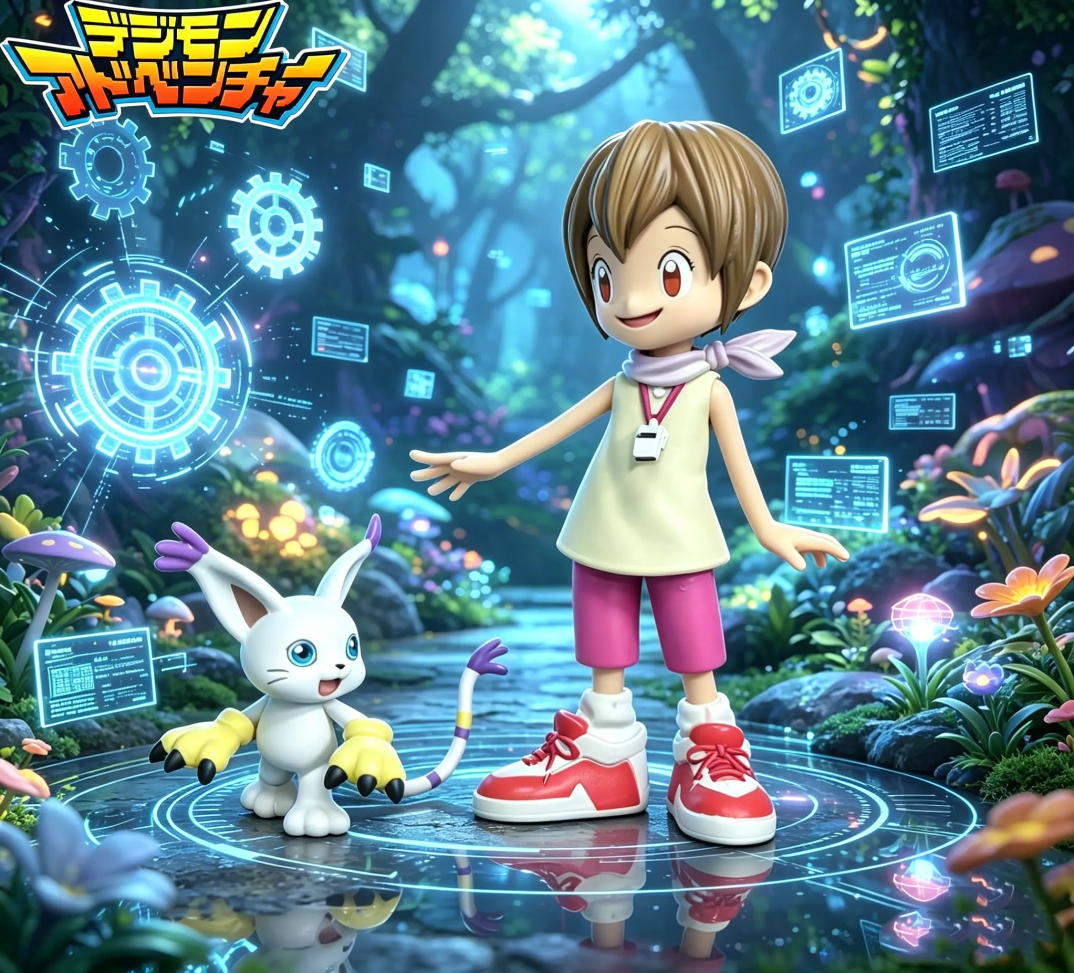 Фото Аниме-фигурка Digimon Adventure: Ягами Хикари и Тейлмон, коллекционная модель из ПВХ, игрушки-подарки №1