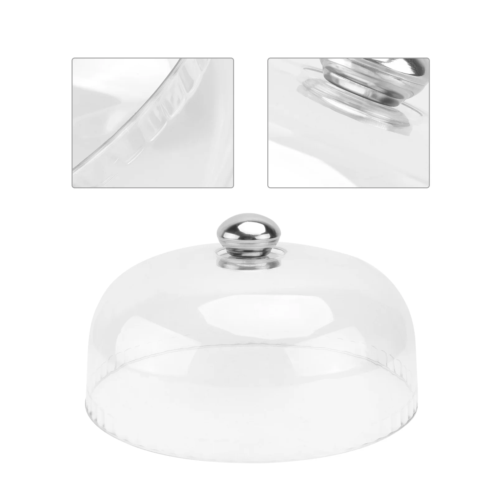 

Cover Cake Dome Stand Dessert Display Cloche Lid Serving Covers Plate Acrylic Cheese Snack Microwave Tray Protector Platter