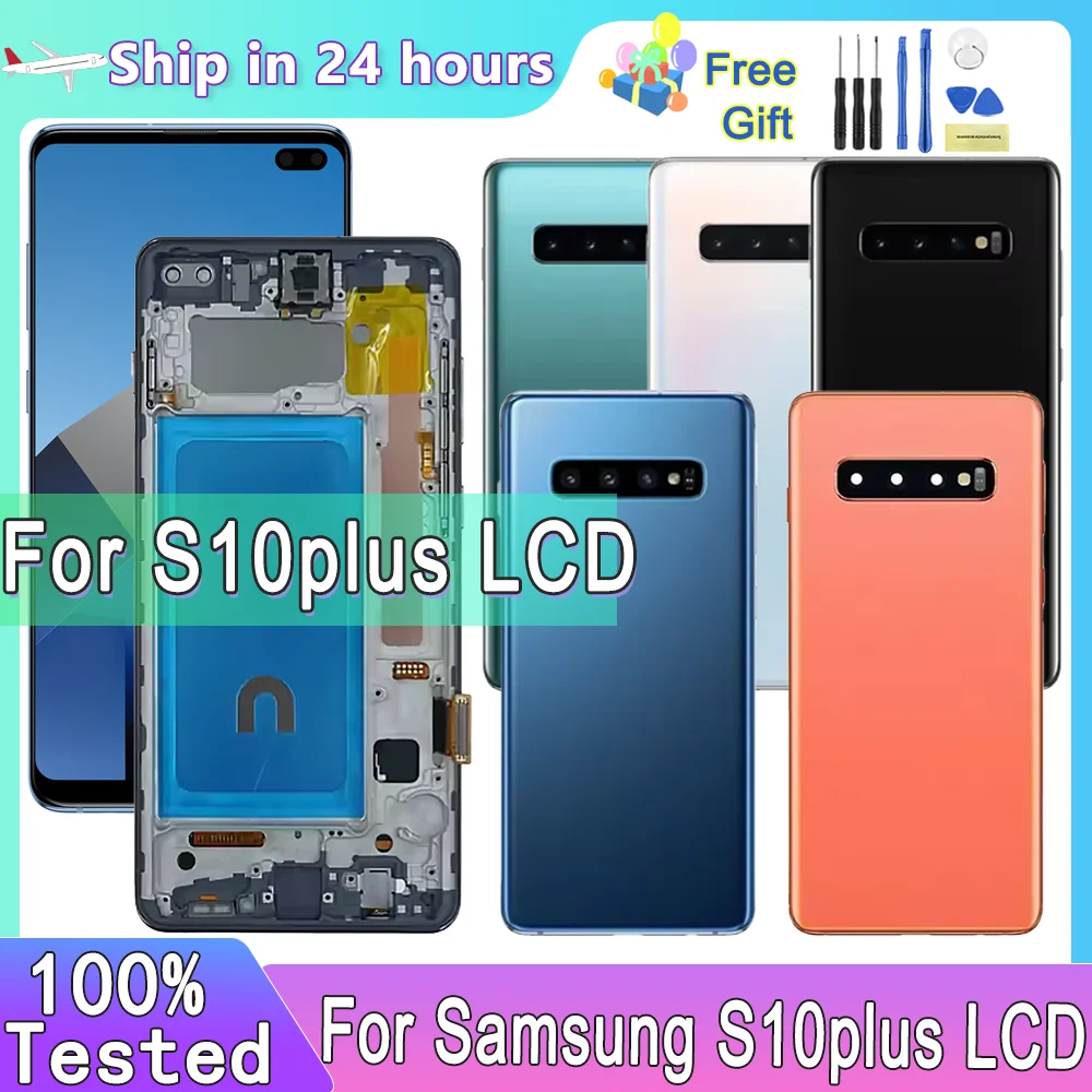 TFT дисплей для pantalla Samsung Galaxy S10 Plus ЖК-дисплей с цифровым преобразователем