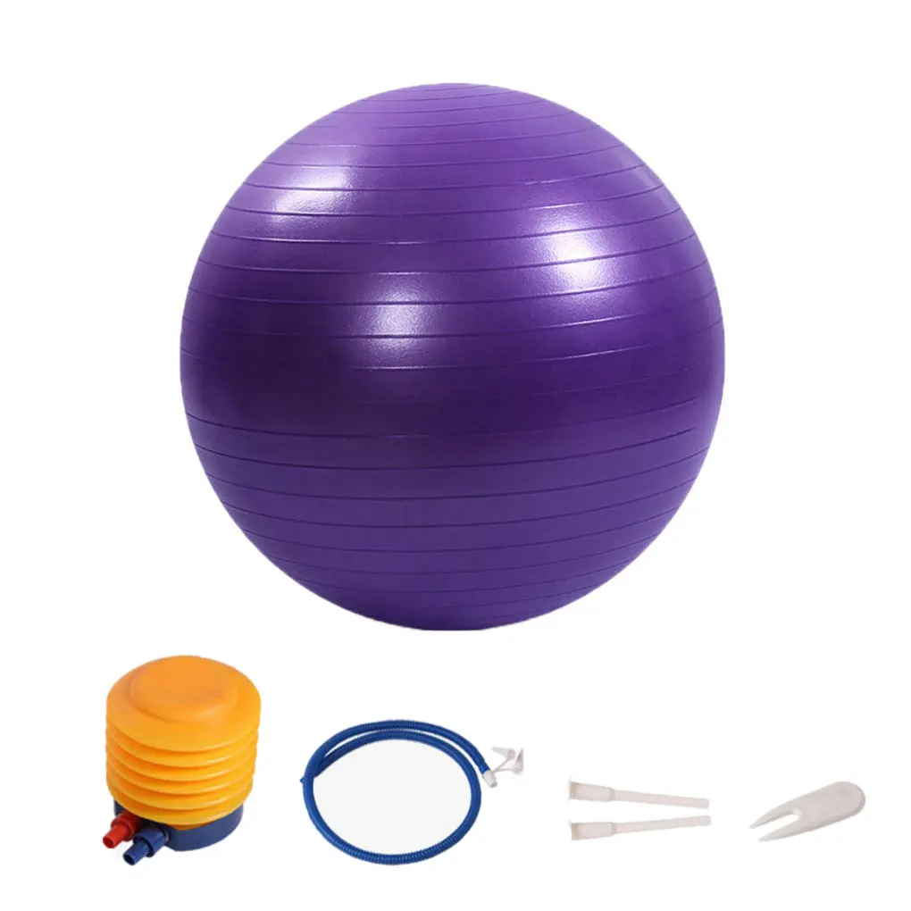 

Спортивный мяч для йоги Fitness Gym фитбол для баланса тренировки пилатеса тренировочный мяч-фиолетовый-55 см