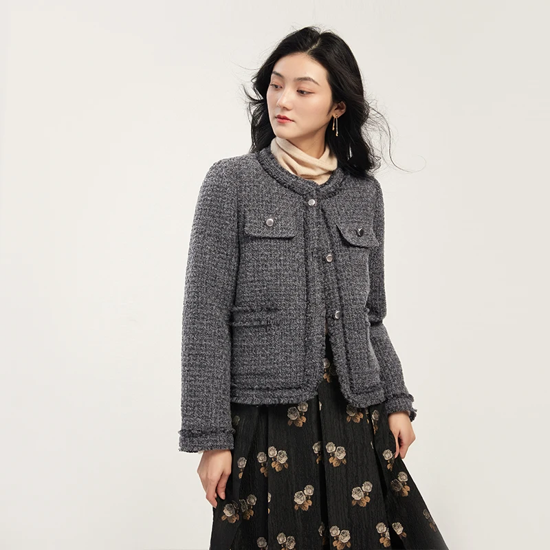 SHUCHAN 90% White Duck Down Jacket Women High Street  Winter Coat Women  Single Breasted  Wide-waisted  Woolen  Pockets