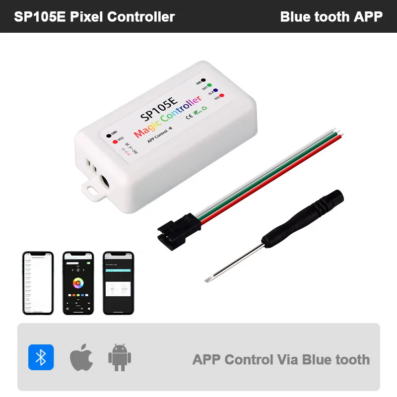 DC5V-24V WS2812B Контроллер светодиодной ленты RGB SP105E SP601E Bluetooth Pixels IC Music APP RF Remote WS2811 SK6812