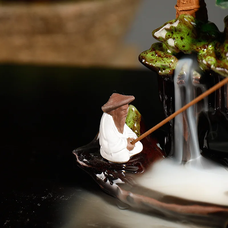 GuiLin пейзаж рыбак водопад благовония посадка воды домашний чайный домик украсить