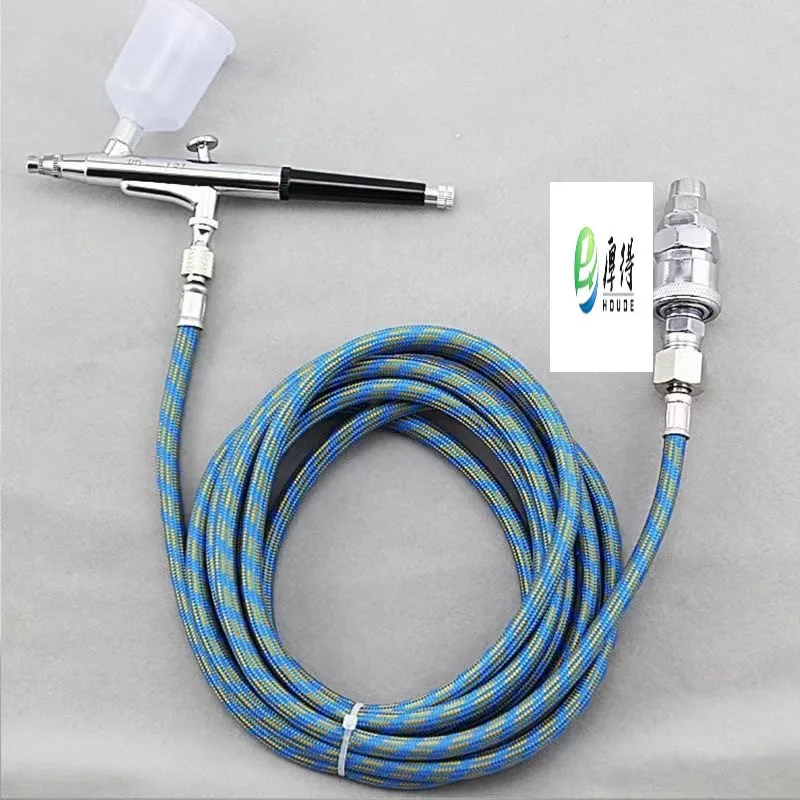 

180 см шланг для аэрографа, Воздушная щетка, пистолет-распылитель, ручка-распылитель, плетеная трубка высокого качества + 1/8 дюйма адаптер BSP