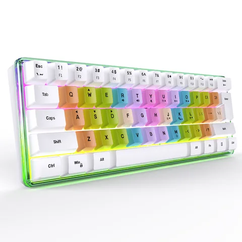 Новинка, 61 клавиша второго поколения, Проводная Подсветка RGB, мини-клавиша быстрого доступа FN, несколько цветов