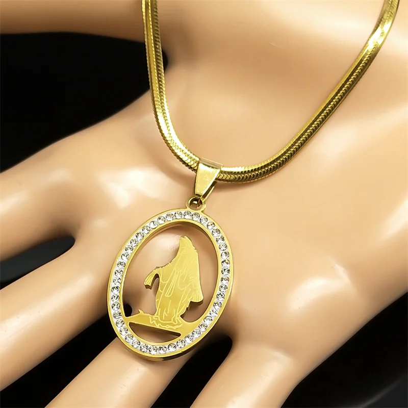 Дева Мария бриллиант ювелирные изделия для женщин и мужчин из нержавеющей стали