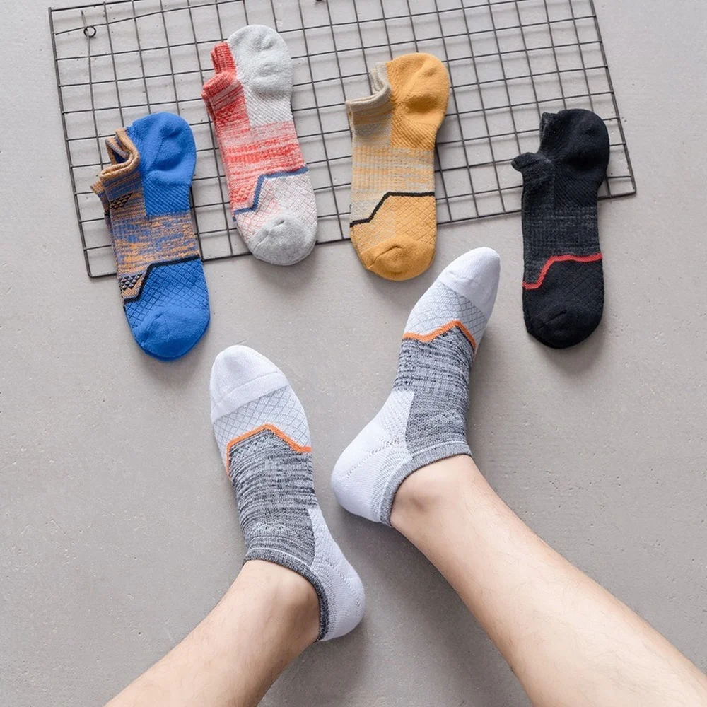 5 Pairs New Professional Terry Reinforcement Pressure Women Sports Socks Thickened Outdoor Running Men Athletic Socks