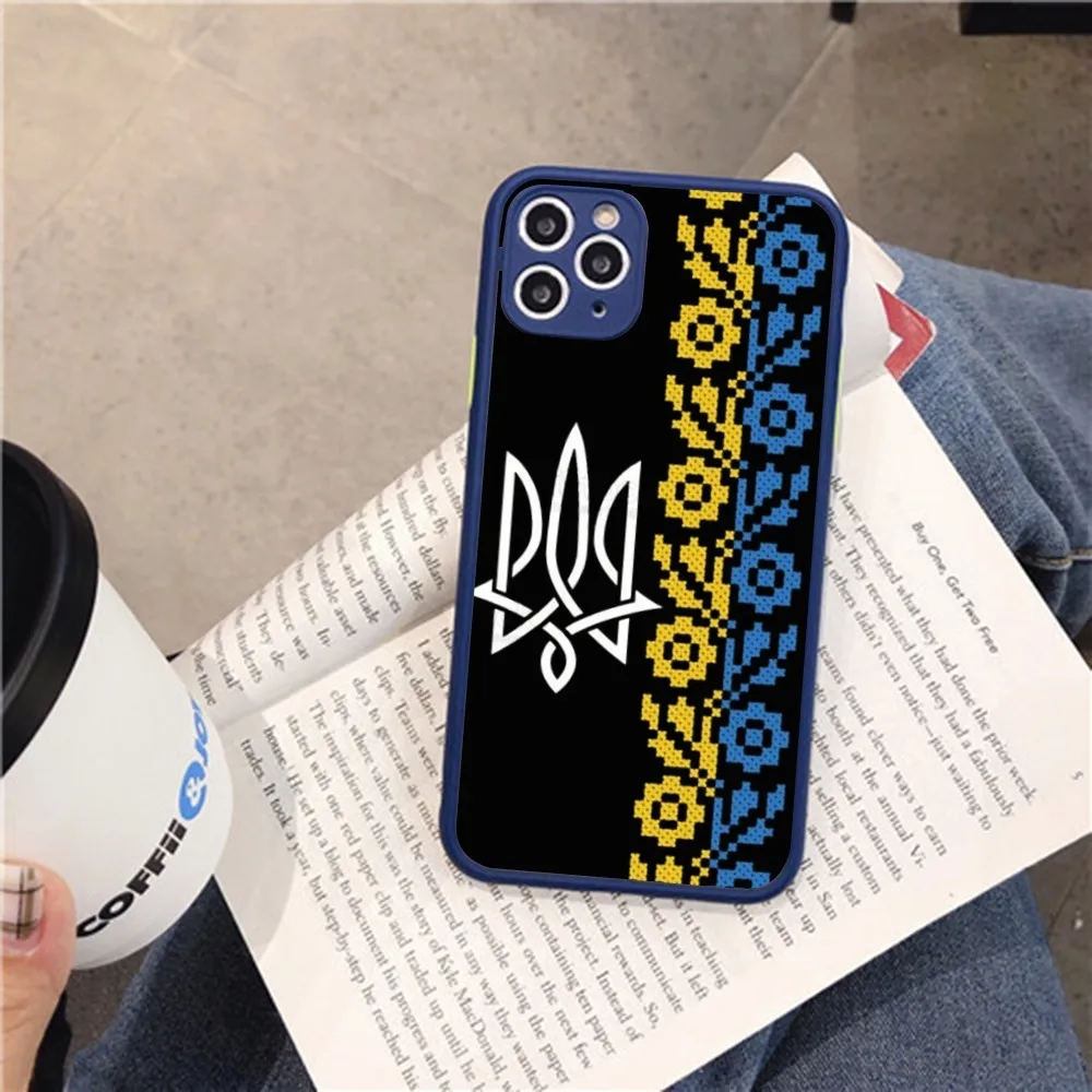 Чехол для телефона U-Ukraine с флагом F iPhone 14 11 12 13 Mini Pro Max 8 7 Plus X XR XS MAX полупрозрачный