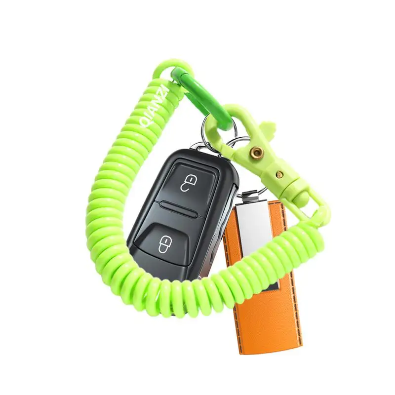 

Retractable Coil Spring Coil Keychain Spiral Wrist Coil Retractable Keychain Anti-lost For Keys Wallet Cellphone And Other