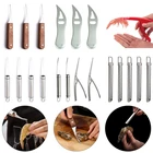 Нож из нержавеющей стали для очистки рыбы, креветок, кишечника, нож для резки, Открытый Нож для креветок, практичный инструмент для морепродуктов