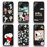 cute cartoon charlie brown dog snoopy phone case for samsung galaxy note20 ultra 7 8 9 10 plus lite m51 m21 m31s j8 2018 prime