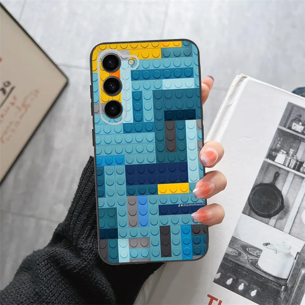 Чехол для телефона L-Lego B-Bricks с фоном Samsung Galaxy A13 21s 22 31 32 52 53 71 80 91 Черный мягкий чехол
