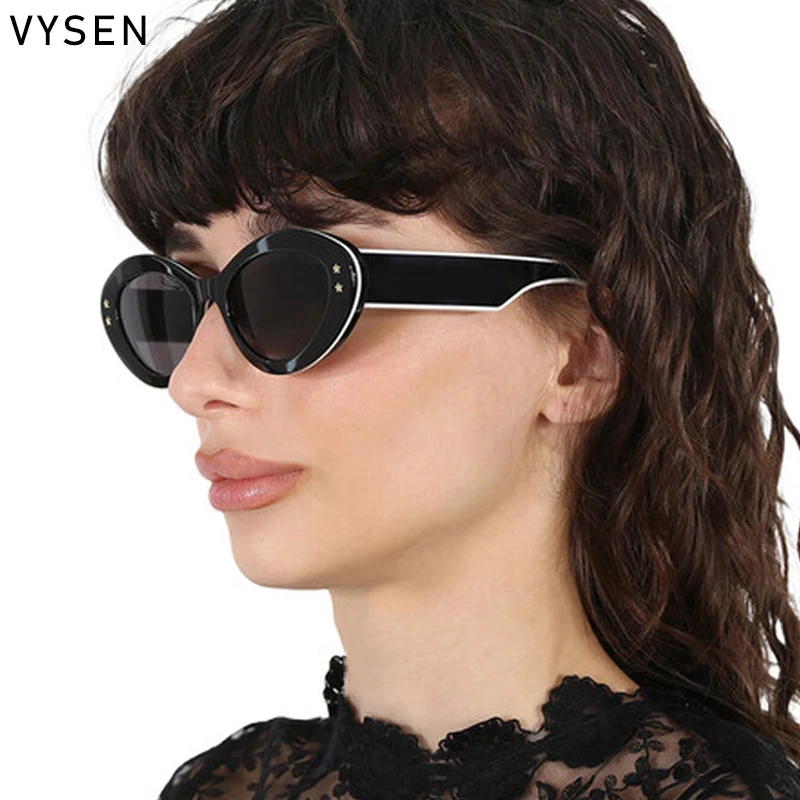 Модные сексуальные женские солнцезащитные очки кошачий глаз 2024 роскошные