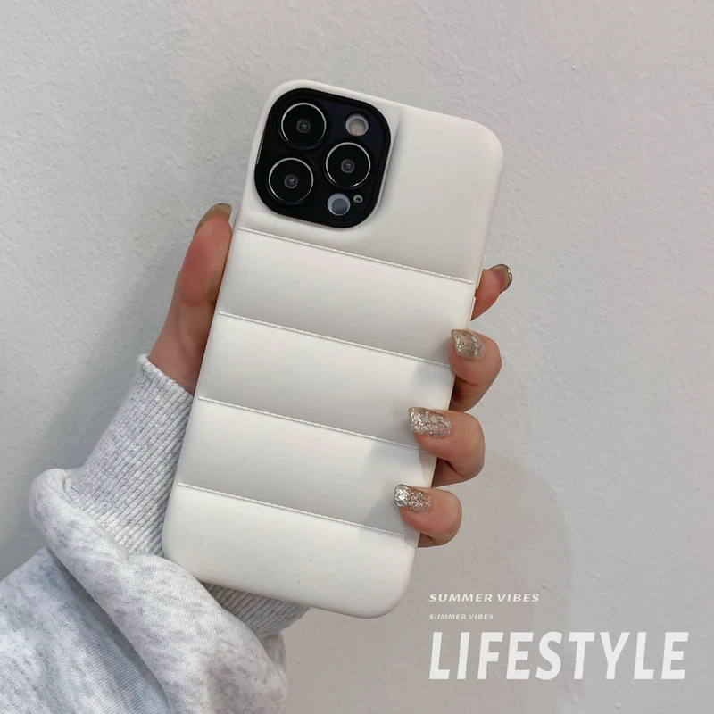 

Чехол-пуховик для iPhone 13 12 11 Pro Xs Max X Xr 7 8 Puls SE