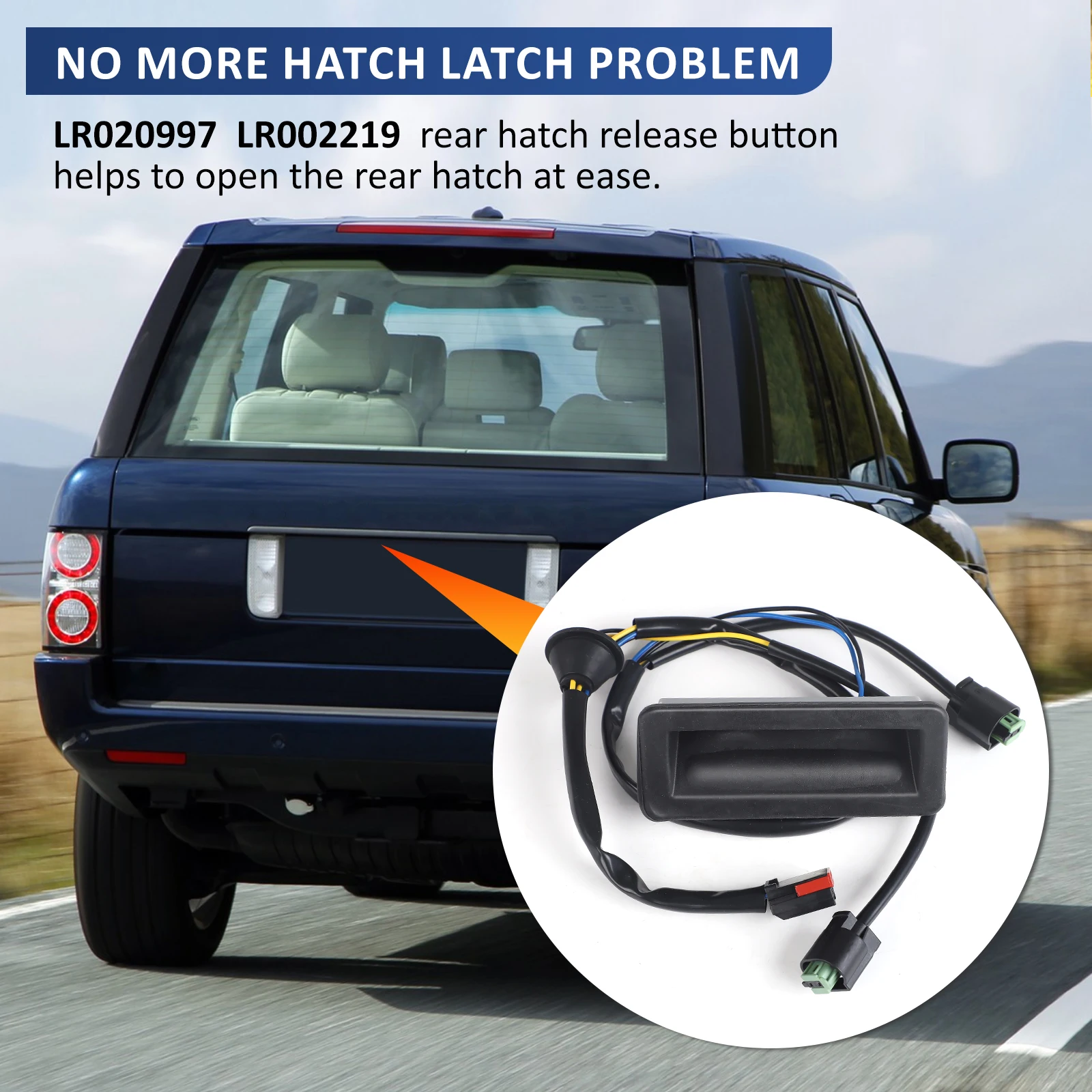 LR 020997 042648 002219 Задний багажник ручка открывания переключатель кнопка проводки для