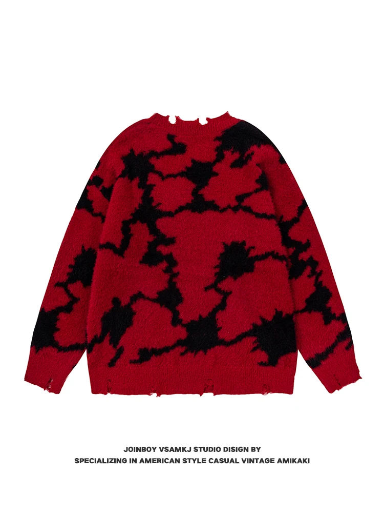 Mu Shibao американский винтажный модный бренд Fried Street осень 2023 новый вязаный