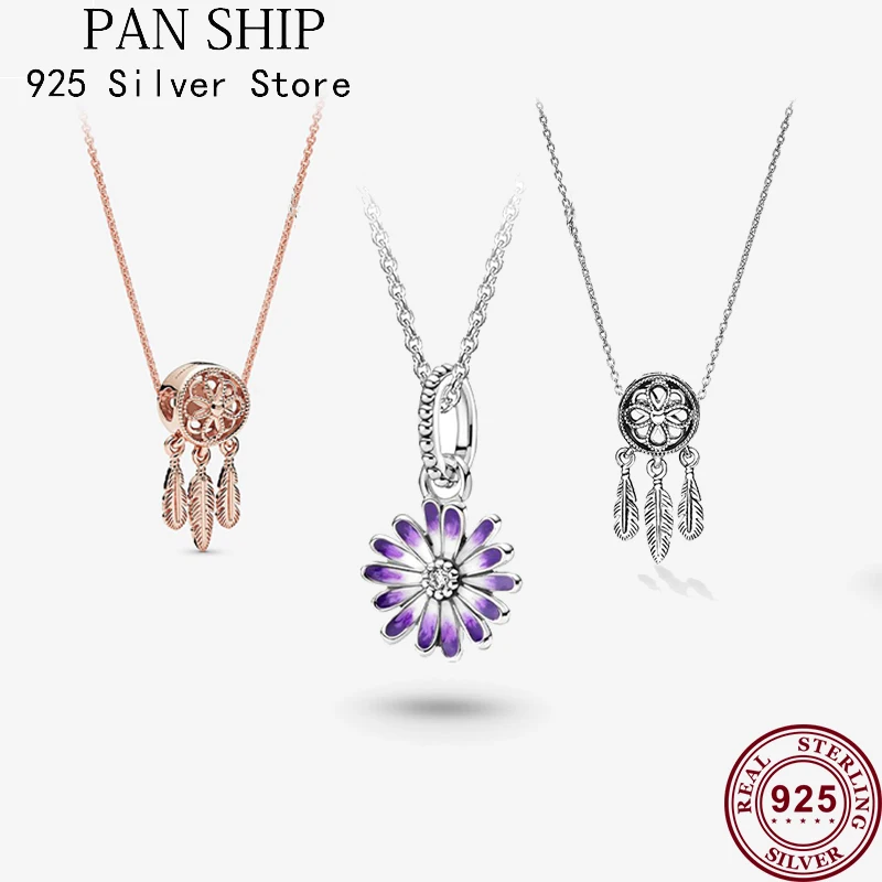 

2021 New S925 Sterling Silver Color Pendant Necklace Colorful Dream Fit Original Pandora For Women Luxury Jewelry
