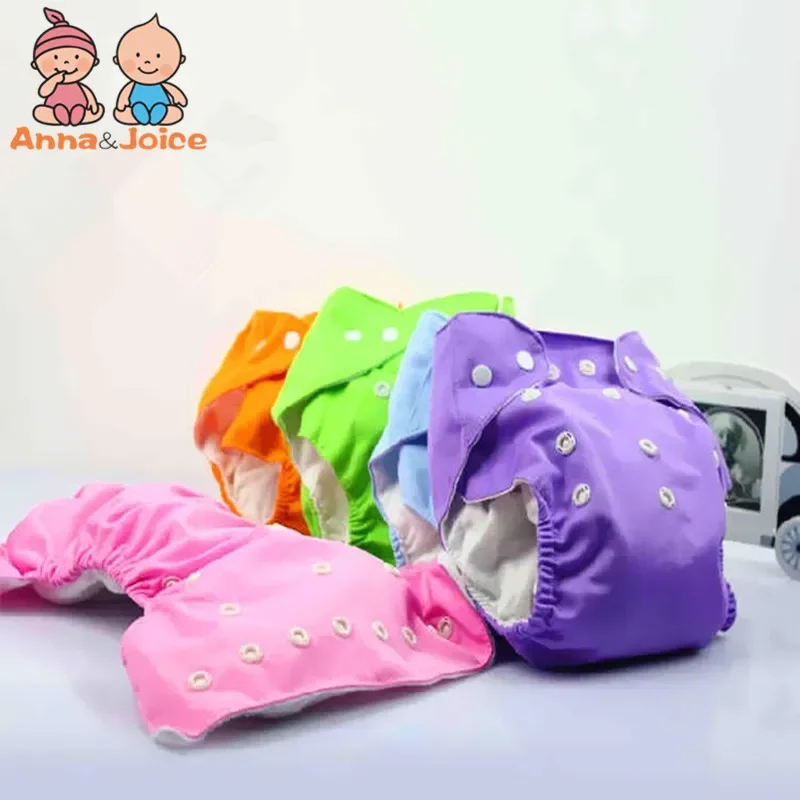 

6 шт./лот детские подгузники один размер Регулируемые моющиеся ткани подгузники мочи брюки